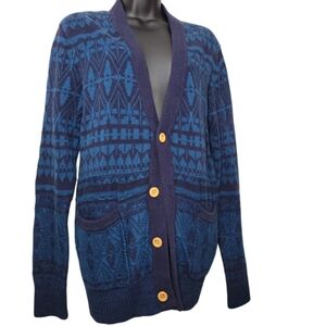 Vintage Mens Koto Knit Cardigan Sweater Very Good Condition